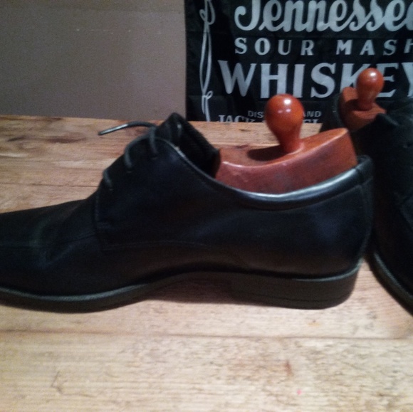 ECCO MENS BLACK DRESS SHOES SIZE 12
